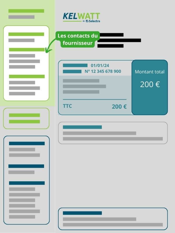 contact sur la facture d'énergie