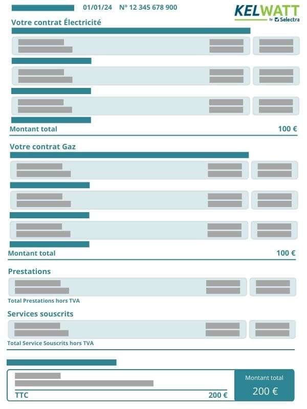 verso de la facture d'énergie