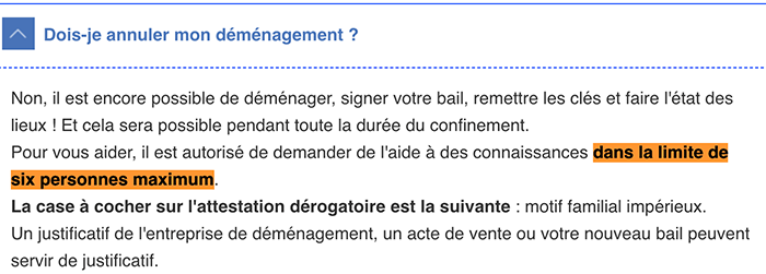 déménagement à plusieurs confinement amis famille proches